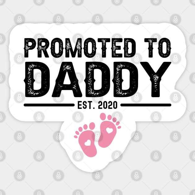 promoted to daddy est 2020 Sticker by DragonTees